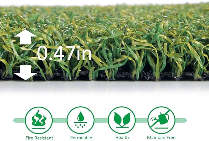 Pro Putting Green Golf Artificial Grass Turf 13FTX34FT， Indoor Outdoor Golf Training Mat, Synthetic Fake Grass for Baseball Football Gym Sports