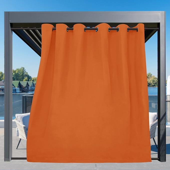 Easy-Going Outdoor Curtains for Patio 1 Panel, 110x108 inch, Weatherproof - Image 3