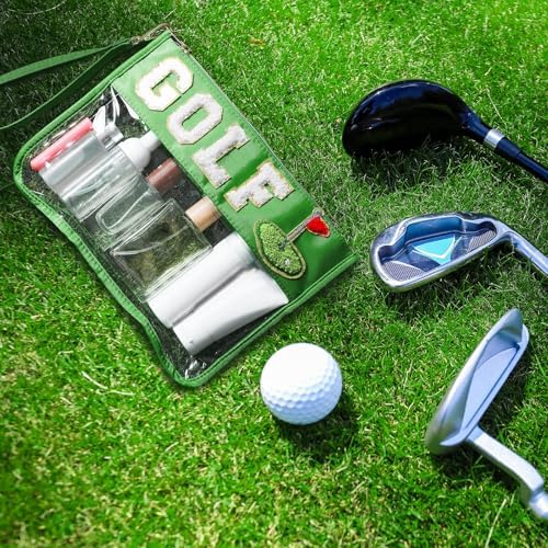 Hillban 2 Pcs Golf Gift Women Golf Bag Accessories, Girls Clear Makeup Bag - Image 3