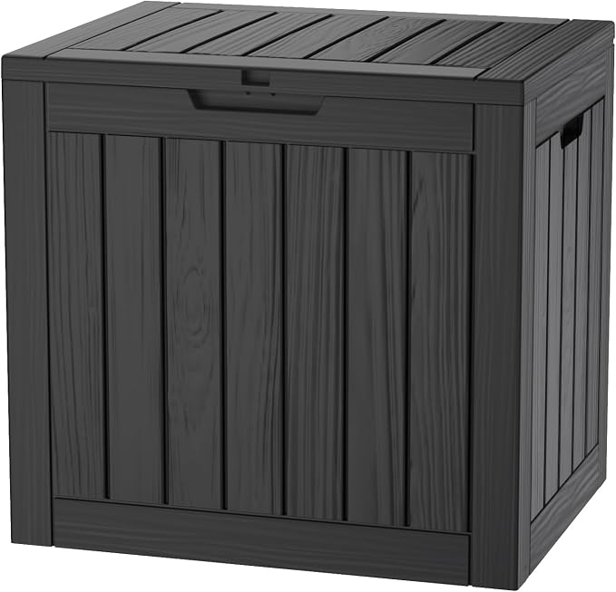 Outdoor Storage Box, 35 Gallon Waterproof Deck Box, Quick Snap-Lock Resin by GraceYourYard