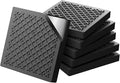 Exercise Equipment Mat 5.11x5.11x0.55in 6pcs, Heavy Duty Thick Steel Embedded Rubber Mat, Anti Slip/Noise Reduction/Vibration Resistance, Treadmills Equipment Pads, Used for Carpets, Wooden Floors