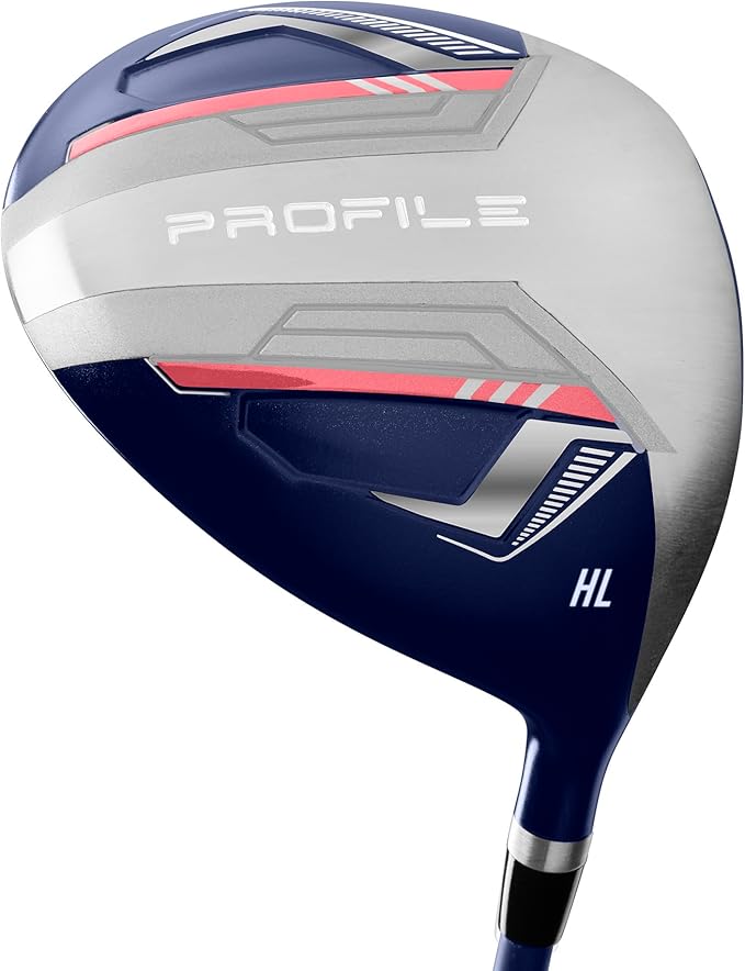 Wilson Women's Profile Complete Golf Set with Cart Bag - Left Hand, Ladies, Navy/Rose Gold/Silver
