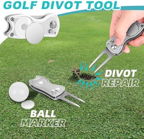 15 Pcs Golf Accessories Kit, Includes Cleaner Brush Towel Tees Golf Ball Bag - Image 6