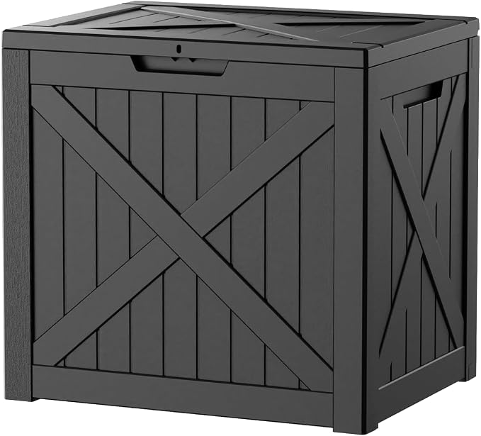 35 Gallon Outdoor Storage Box Waterproof Weatherproof Deck Box | Lockable by EASYUP