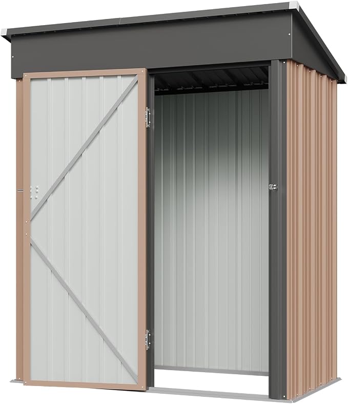 Aoxun 5x3 FT Shed Outdoor Waterproof Storage Shed | Metal Garden Shed - Image 8