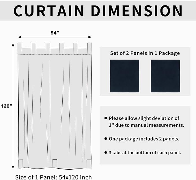 Easy-Going Outdoor Patio Curtains 2 Panels, 54x120 inch, Porch and Pergola - Image 6