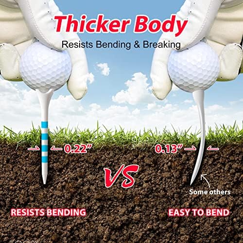 60/100 Pack Plastic Golf Tees, Enhanced Durability & Stability, Designed to - Image 2