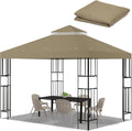 10x10 FT Gazebo Replacement Top, Canopy Replacement Cover Double Tiered by FLAGLY
