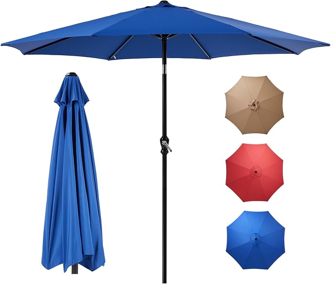 OLIXIS 9ft Patio Table Umbrella, Outdoor Patio Umbrella by OLIXIS