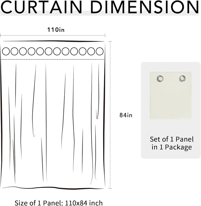 Easy-Going 100% Waterproof Outdoor Curtains 110x84 inch, Gazebo and Pergola 1 - Image 7