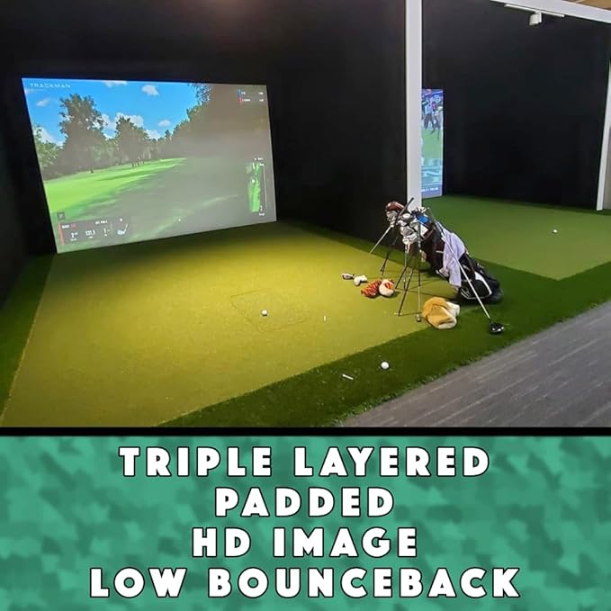 Spectrum Golf Simulator Golf Impact Screen **Poly Spacer Golf Simulator Screen Material**Black Border with Grommets
