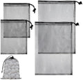 Grevosea 4 Pcs Mesh Bags with Drawstring, Nylon Mesh Golf Ball Bag Golf Storage by Unknown