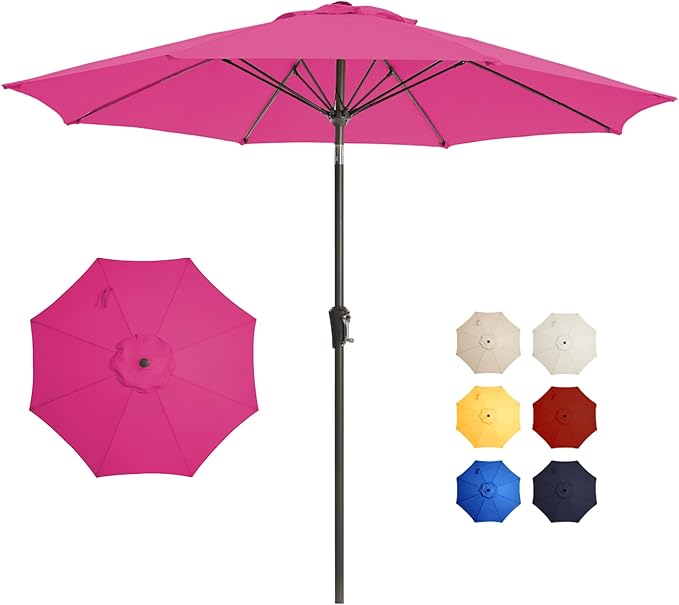 Patio Umbrella 9FT Outdoor Umbrella Patio Table by GREFORG