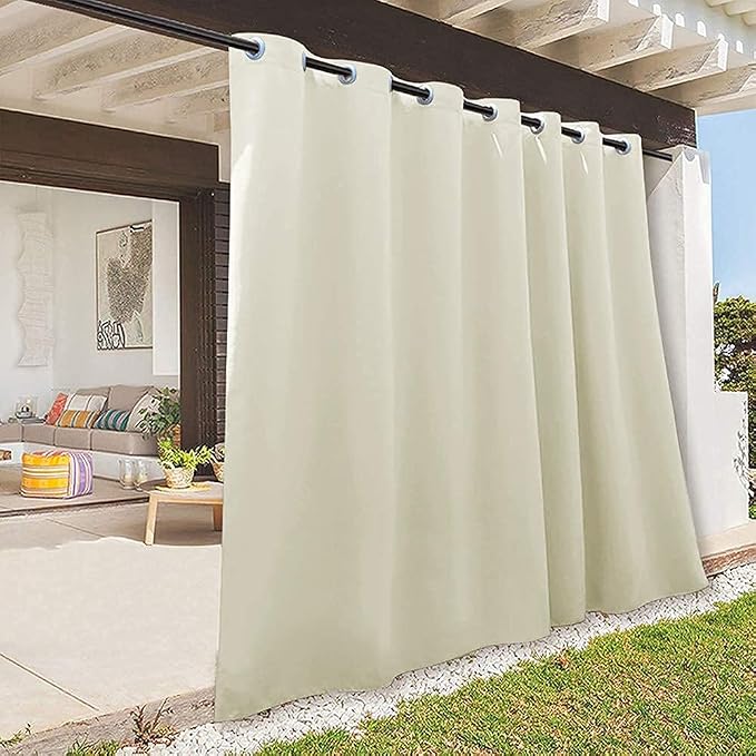 RYB HOME Outdoor Curtains for Patio Waterproof Privacy Thermal Insulated | by RYBHOME