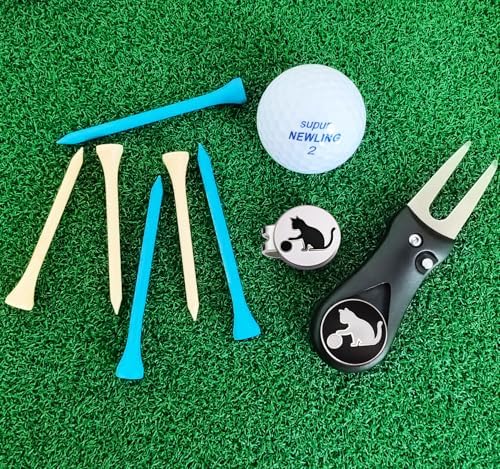 Adhere Golf Ball Markers Personlized Double Side Cute cat Logo Enamel - Image 5