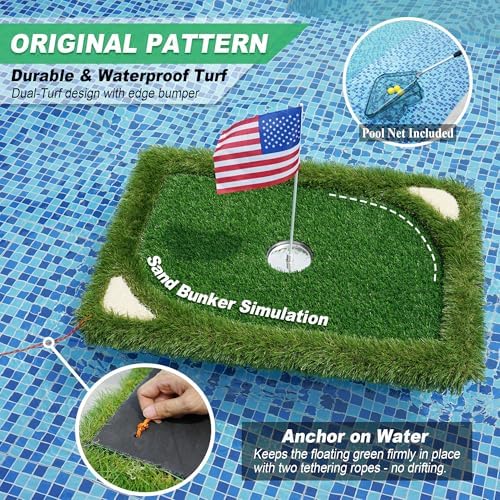 SENSECLUB Foldable Chipping Net & Floating Green, Indoor Golf Practice Chipping - Image 4