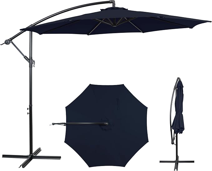 10FT Outdoor Offset Umbrella, Cantilever Patio Umbrella by AEOutdoorUSA