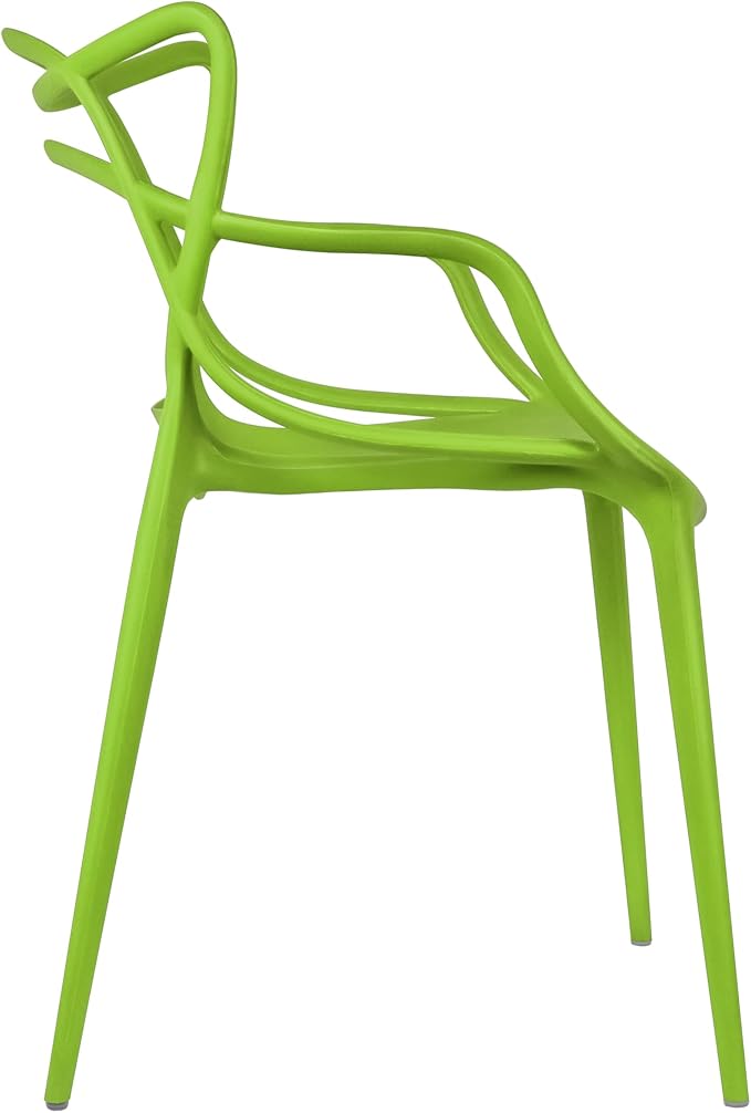 2xhome Modern Dining Chair | Stackable Indoor or Outdoor Entangled Side Chair | - Image 7