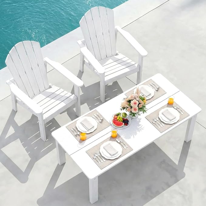 Adirondack Coffee Table, All-Weather HDPE, | 47.2" x 22.7" x 17", 304 stainless - Image 2