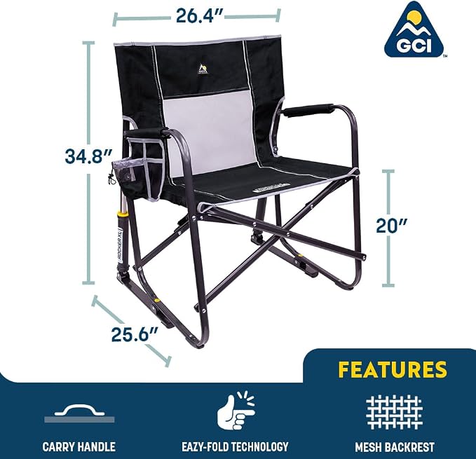 GCI Outdoor Freestyle Rocker XL Camping Chair - Image 3
