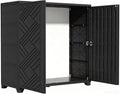 KINYING Outdoor Storage Cabinet Waterproof, 60 Gallon Resin Outdoor Storage Shed by KINYING