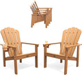 THOEOE Stackable Adirondack Chair Set of 2, HDPE All-Weather Fire Pit Chair | by THOEOE