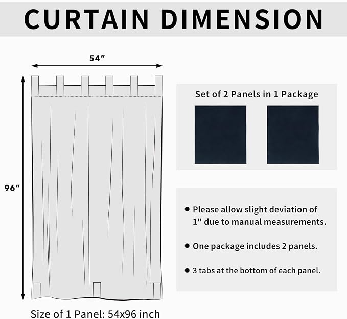 Easy-Going Outdoor Patio Curtains 2 Panels, 54x96 inch, Porch and Pergola - Image 6