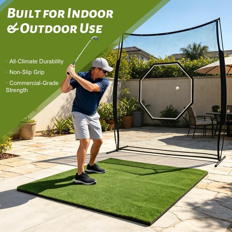 Golf Practice Mat–Indoor/Outdoor Putting Green & Hitting, 5x5/5x10/5x12 ft - Image 5