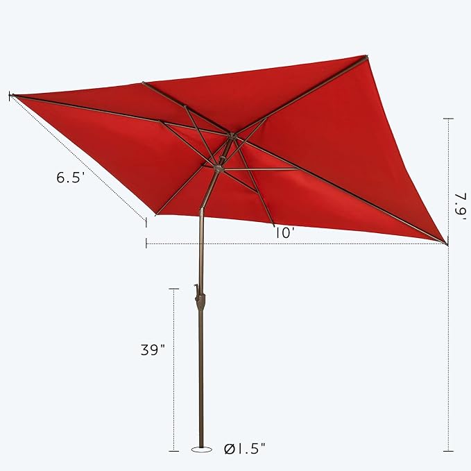 Abba Patio 6.5FT Outdoor Patio Umbrella Outdoor Table Umbrella - Image 5