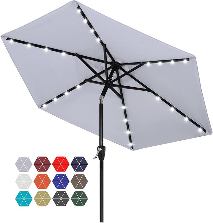 ABCCANOPY Solar Led Patio Umbrella by ABCCANOPY