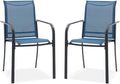 DIFY 2 PCS Patio Dining Chairs, Stackable Outdoor Chairs by DIFY