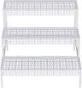 3-Tier Rectangular Metal Plant Stand, Ladder Flower Pot Rack | 3-tier stair by Garden4you