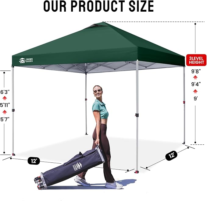 CROWN SHADES 12x12 Pop Up Canopy Tent - Image 6
