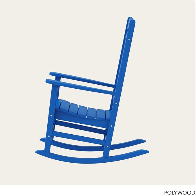 POLYWOOD Presidential Rocking Chair in Pacific Blue - Image 5