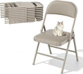 10 Pack Padded Folding Chairs, Portable Metal Foldable Chairs by HomePage