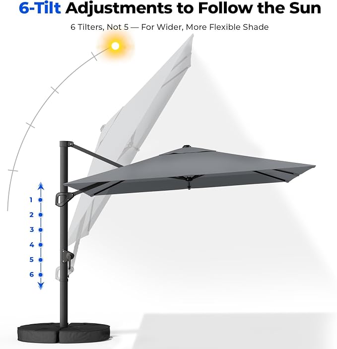 9x12 FT Cantilever Patio Umbrella - Image 3