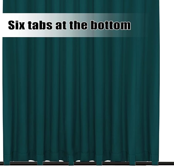 Easy-Going Outdoor Curtains for Patio 1 Panel, 150x108 inch, Teal | Waterproof - Image 4