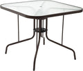 Patio Dining Table for 4 with Umbrella Hole | Outdoor 5 Piece Dining Set 36" x by Villeston
