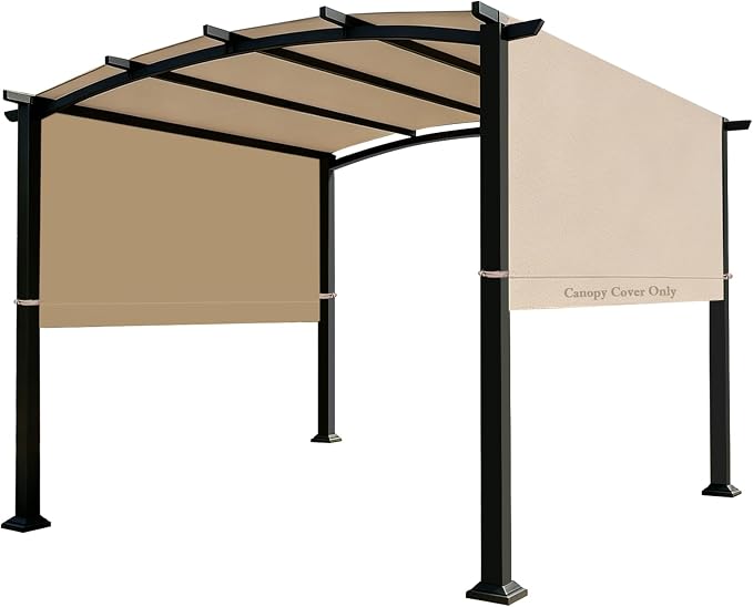 NOVINO Pergola Shade Cover Replacement Pergola Canopy Cover, Khaki | Universal by NOVINO