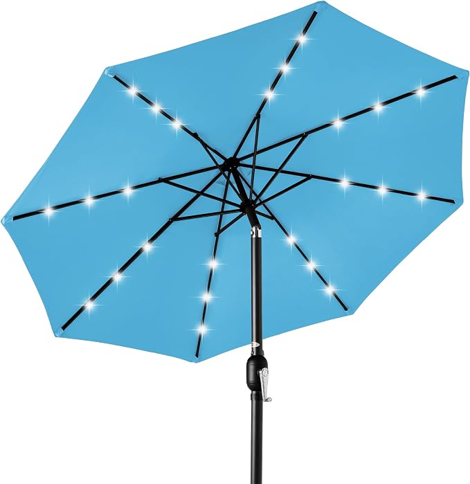Best Choice Products 10ft Solar Polyester LED Lighted Patio Umbrella w/Tilt by Unknown