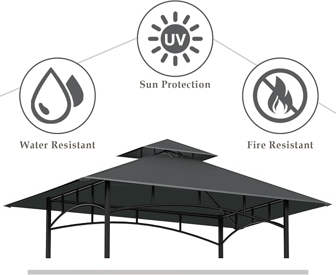 5x8 Grill Gazebo Replacement Top - Image 2