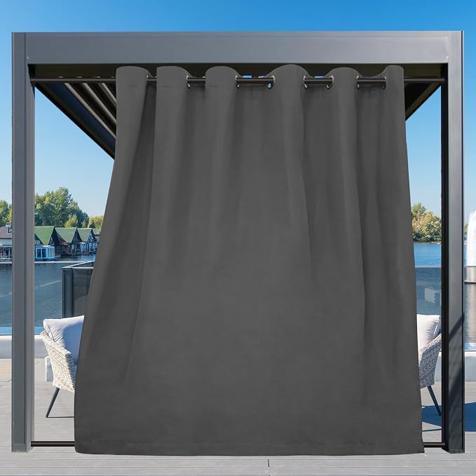 Easy-Going Outdoor Curtains for Patio 1 Panel, 110x96 inch, Weatherproof - Image 3
