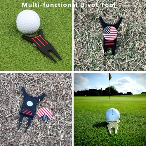 Golf Divot Repair Tool with Removable Magnetic Golf Ball Marker Alignment - Image 5