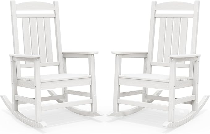SERWALL Outdoor Rocking Chair Set of 2, Patio Rocking Chair, Porch Rocker by SERWALL