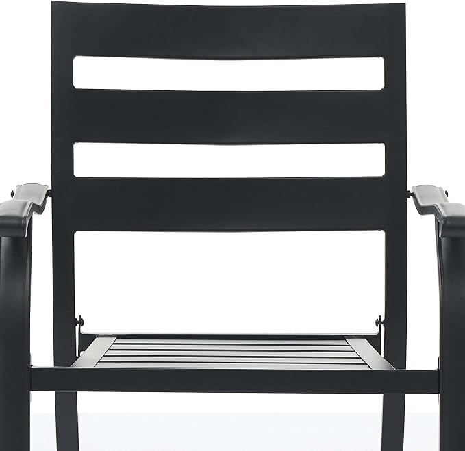 Patio Dining Chairs Set of 6, Metal Patio Furniture Set - Image 8