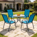 Patio Chairs Set of 4, Breathable Textilene, Weatherproof Frame, Quick Setup by zheczoemate