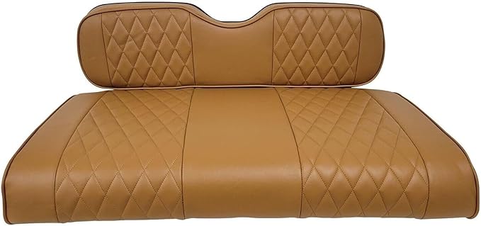 Huskey Parts Company Premium Golf Cart Seat Cover Brown for Club Car Precedent/Tempo, Front Rear 4PC