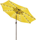 9 ft Solar Umbrella, 32 LED Lighted Patio Umbrella, Table Market Umbrella by Blissun