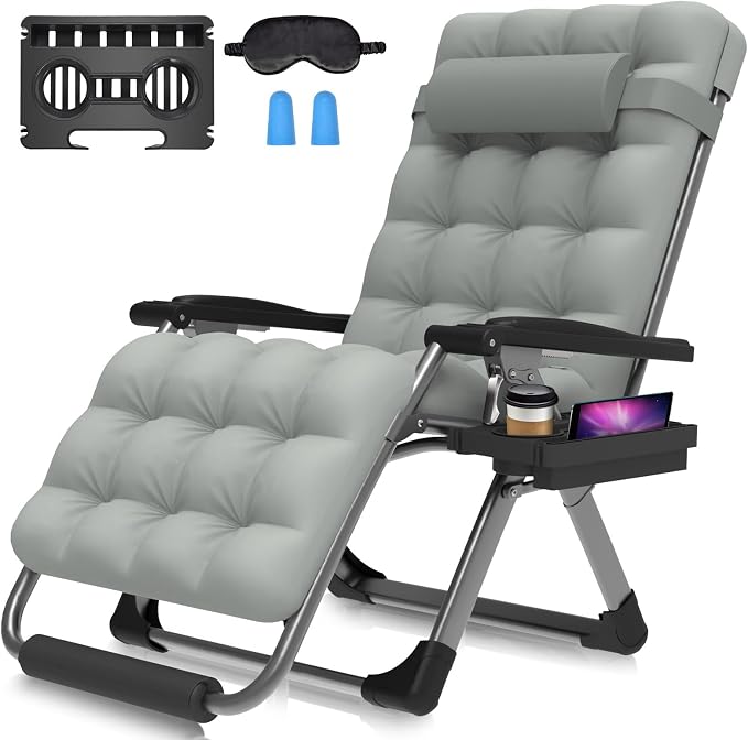 Suteck Oversized Zero Gravity Chair, Upgraded Lock and Footrest, Reclining by Suteck