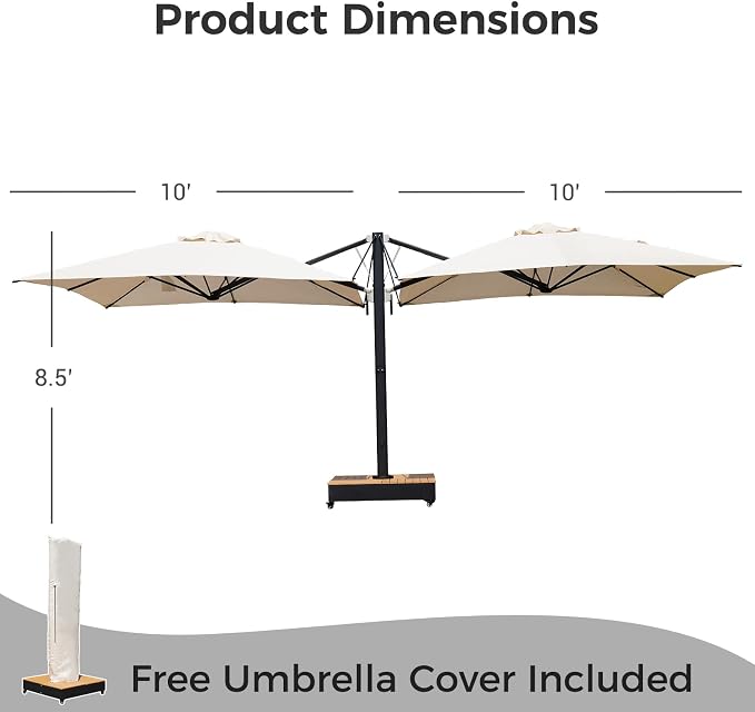 Grand patio 10x10 FT Large Patio Umbrella - Image 6